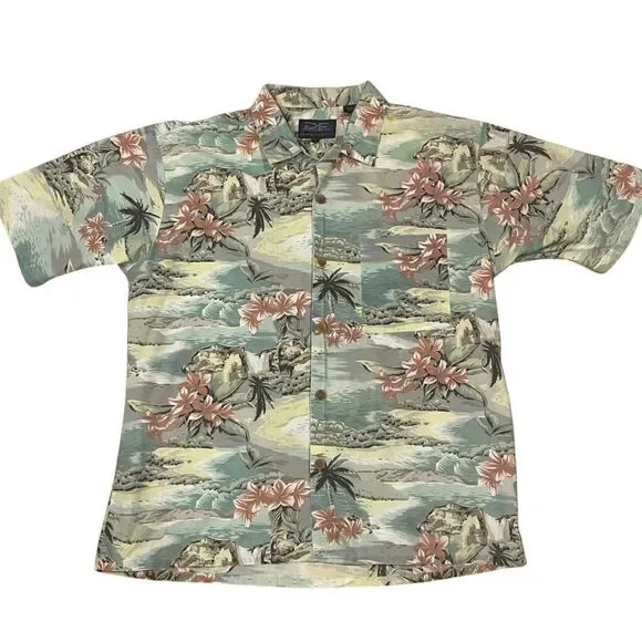 Dragonfly Clothing Co. Men’s Hawaiian Print Short Sleeve Shirt – Size L - Picture 4 of 9